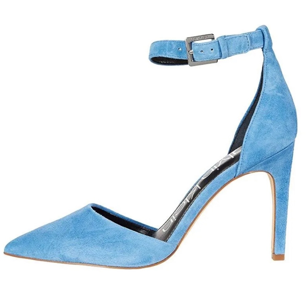 ๐NWOT Calvin Klein Womens Suede Ankle Strap Heels - Picture 5 of 14